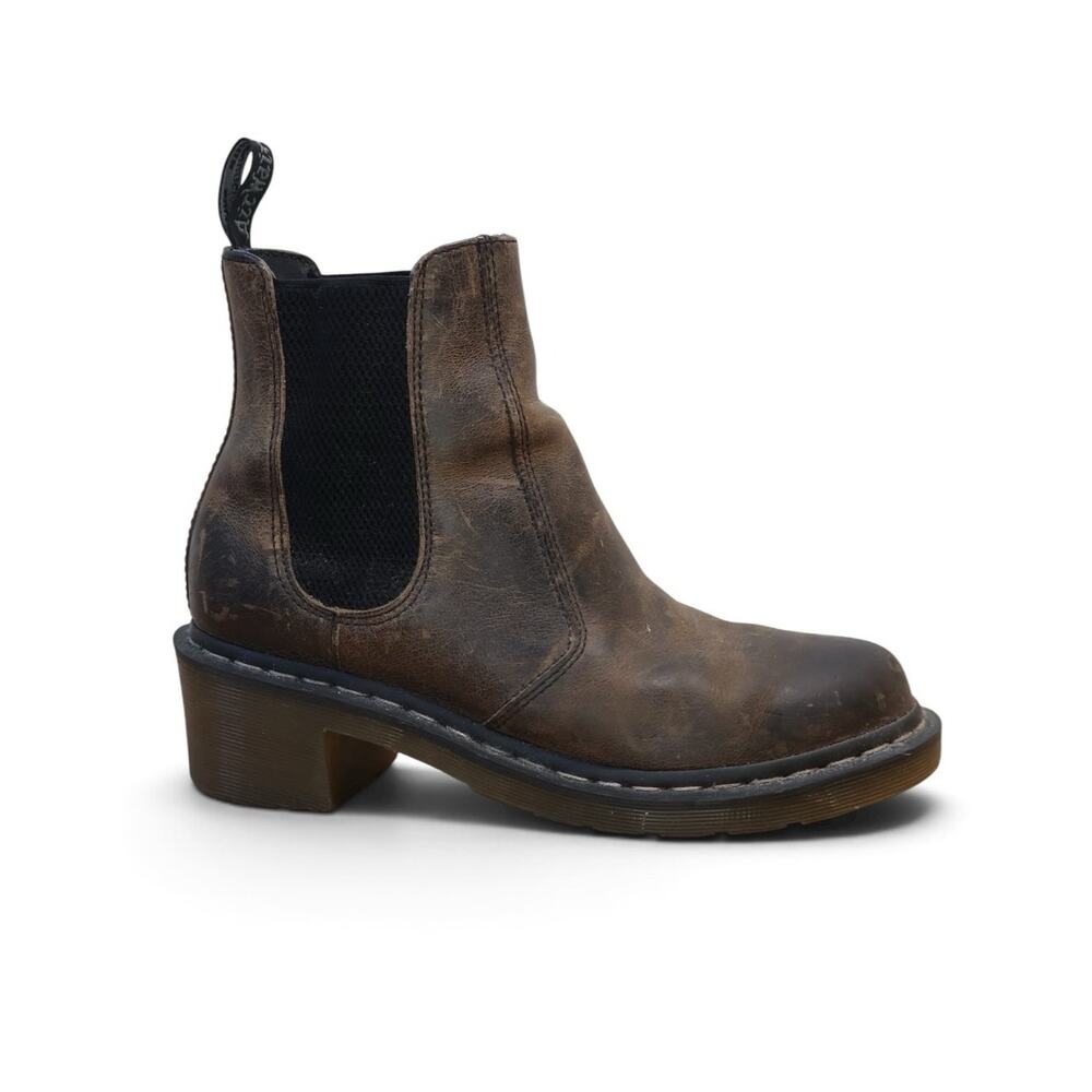 Dr. Martens Brown Cadence Greenland Heeled Chelsea Ankle Boots Women's Size 9